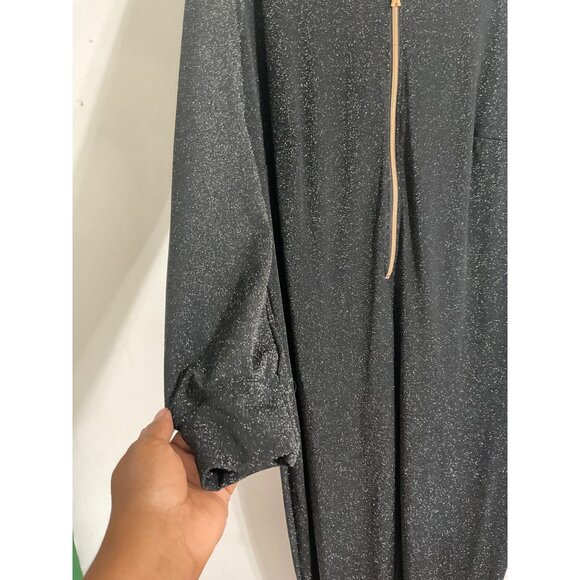 Savage X Fenty Sleep & Shine Hooded Jumpsuit Lurex in Black size 2X - Picture 6 of 14